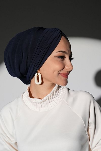 Ambargo Silk Sandy Fabric - Hijab Bonnet, Cotton Combed Cotton Lining and Lycra Fully Padded