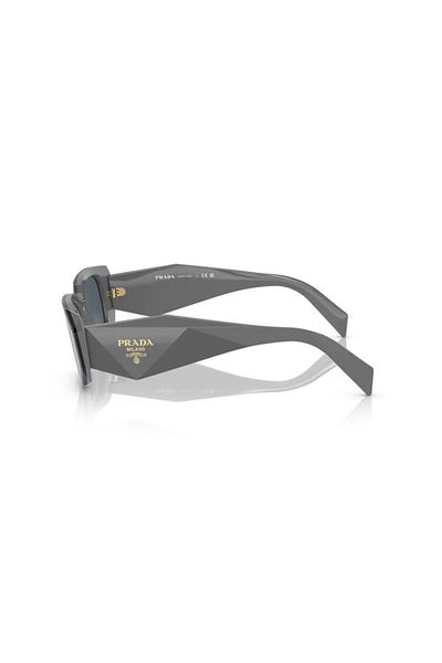 Prada Woman Rectangle Sunglasses- Pr 17ws - Lense Size:49mm - Black/yellow Marble