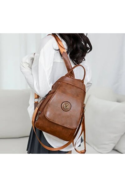 ARONA Brown Backpack