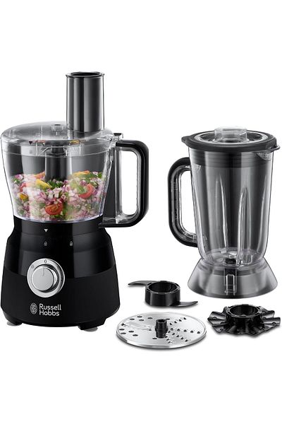 RUSSELL HOBBS Desire Food Processor, 600W, 1.5L Bowl & Jug, Stainless Steel Blades, Dough Hook,24732