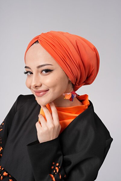 Ambargo Orange Silk Sandy Fabric - Cotton Combed and Lycra Lining Inside