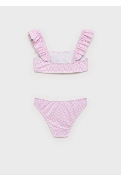 MANGO Kids Fırfırlı çiçekli bikini