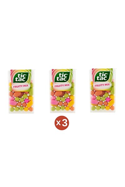 Ferrero Tic Tac 3'lü Set - Karışık Meyve Aromalı Fruity Mix Aromalı Şeker