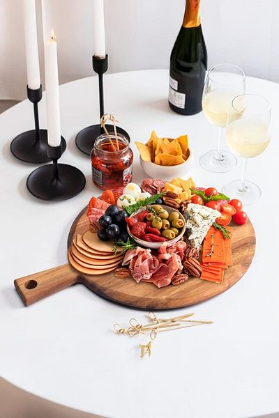 STOREMAX Acacia Round Presentation and Cutting Board 40*31*1.5cm