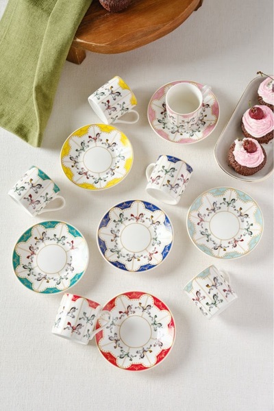 Karaca Carousel 6 Person Coffee Cup 80 ml
