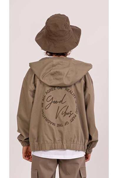 wakawakakidsstore Front Back Embroidered Hooded Jacket Cargo Pocket Trousers Boy's Suit