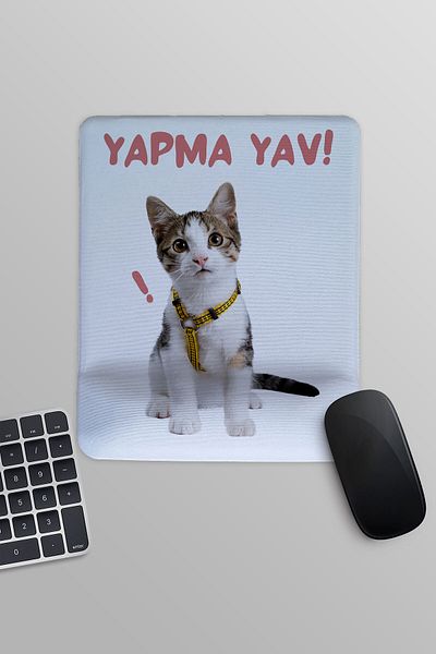 qoeuyl boutique Doing Yav Cute Cat Funny Fun Imprimat Mousepad dreptunghiular cu suport pentru încheietura mâinii