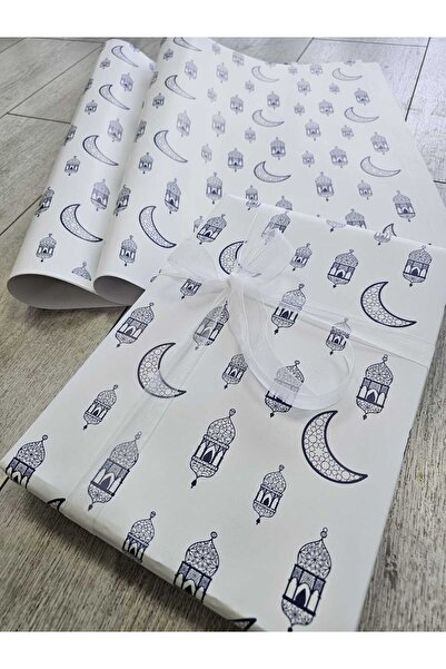 DESİGN Ramazan Desenli Lacivert renk  Hediye Paketi 50*70 cm 10 adet