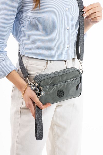 RKY SERENITY Mega Bag Clinker Fabric cu 4 compartimente pentru agățat pentru gât Geantă de umăr și geantă de mână pentru femei