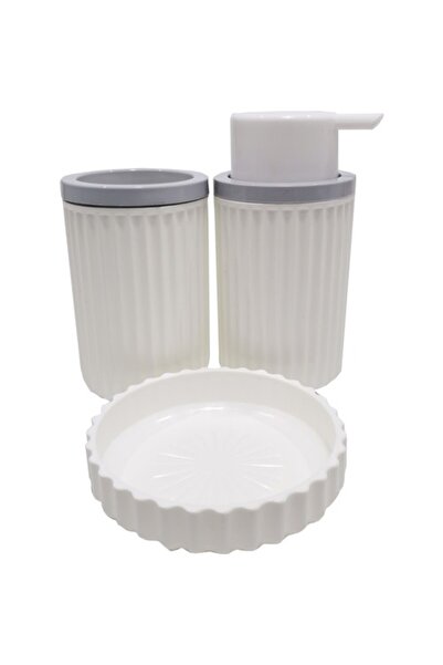 AKILLIELMA Set de baie rotund din 3 piese cu vas