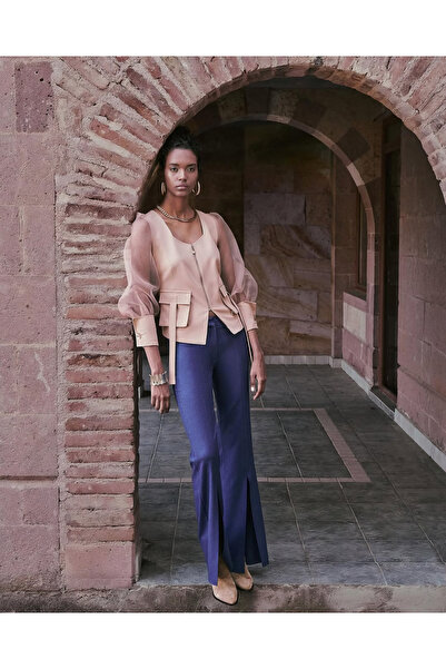 MIARTE Kadın Camel Ceket Gömlek