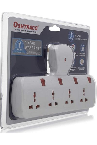 Oshtraco 4 Way Plug Universal T Socket