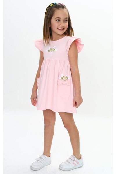 Toontoy Girl's Floral Printed Dress with Pockets