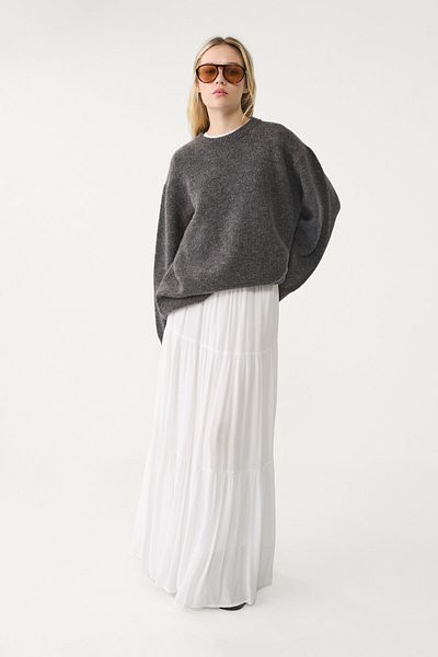 Stradivarius Boho midi skirt