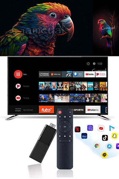 Gameyal Android Tv Box Tv Stick Android Medya Oynatıcı Smart Tv Wifi Güncel N...