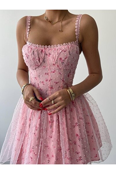 ETİKAFASHION TASARIM TÜL KLOŞ ELBİSE