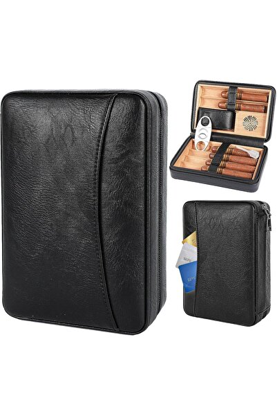 CONQUİSTADOR Conquistador Santiago Seyahat Humidoru Deri Siyah Renk