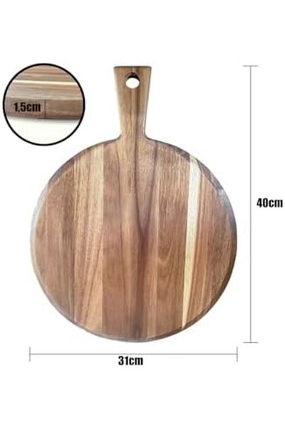 STOREMAX Acacia Round Presentation and Cutting Board 40*31*1.5cm