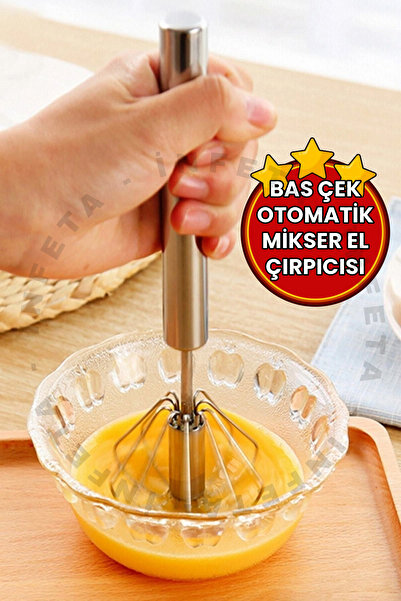 İnfeta Bas Çek Mikser El Çırpıcısı Bas Çek Çırpma Teli Paslanmaz Çelik Otomat...