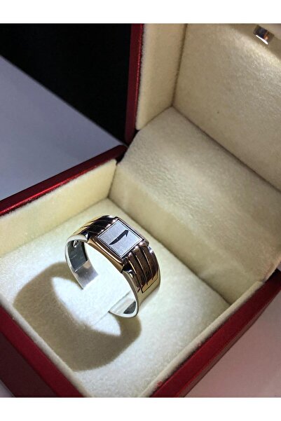 vogutima Erkek Gümüş Yüzük - Elif Yazılı Ince Kibar Erkek Yüzüğü • Işıklı Kut...