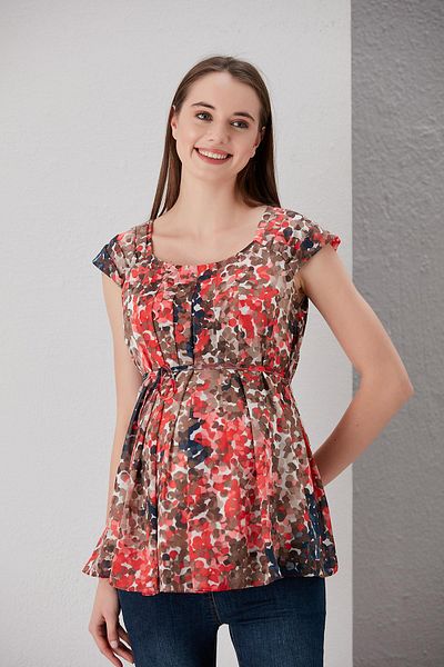 LİYACA Regular Chiffon Maternity Bluz Tunic