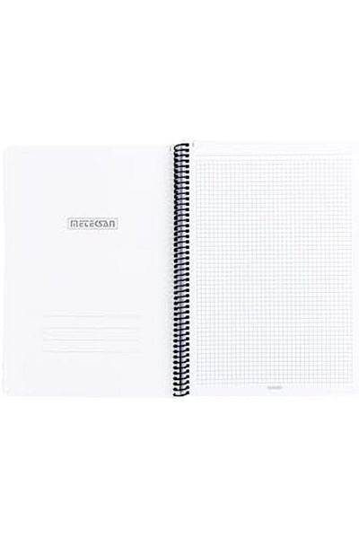 LUXE Pruva Office Series - A4 120 Sheets Checkered Cardboard, Pet Spiral Notebook, Blue
