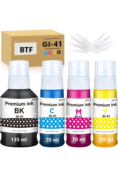 Canon Pixma Muadil GI-41 4 renk G1420/G1460/G2420/G2460/G3420/G3460 uyumlu Mü...