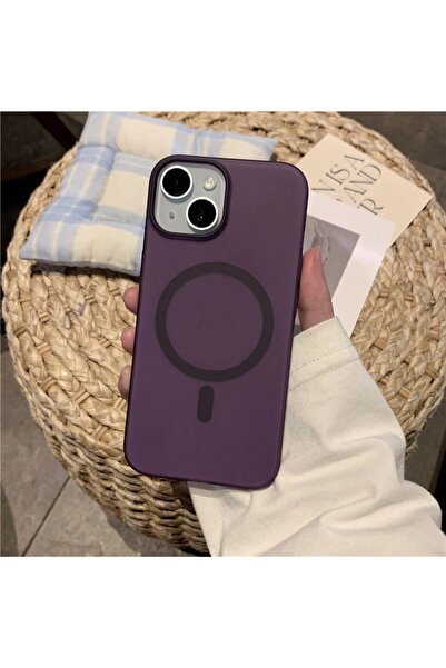bbtech iPhone 15/14/13 ile Uyumlu Minimalist Tasarım Mat Buzlu Soft Slim MagS...