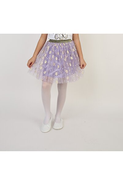 Dıgıl Kids Fusta liliac cu imprimeu floral pentru fete 23 aprilie 29 octombri...