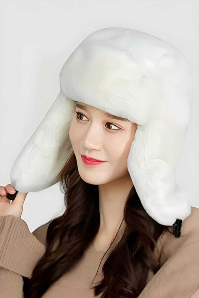 Trenderrs Ženska plišana kalpak pilotska kapa