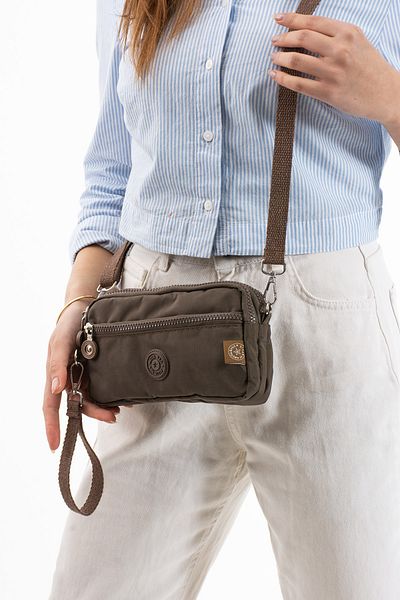 RKY SERENITY Mega Bag Clinker Fabric cu 4 compartimente pentru agățat pentru gât Geantă de umăr și geantă de mână pentru femei