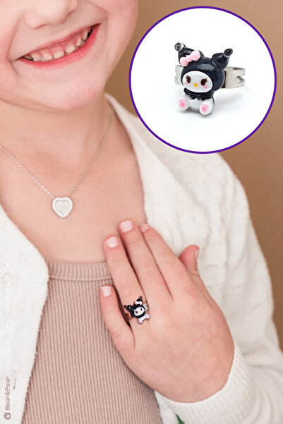 BearPear Kız Çocuk Yüzük Metal Ayarlanabilir Çocuk Yüzüğü