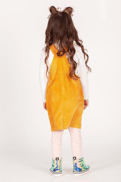 wakawakakidsstore Rochie din catifea - cu bretele reglabile si inchidere cu nasturi