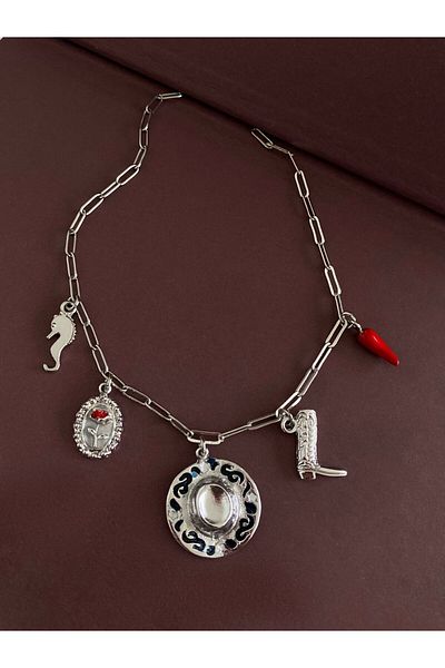 h&b design jewel Steel Cowboy Detail Choker