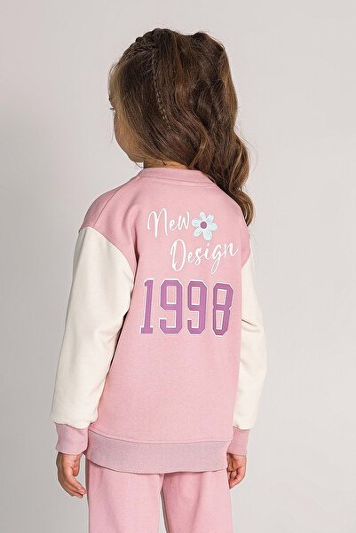 Waka Waka Girl's College Cardigan with Printed Front and Back Snap Closure