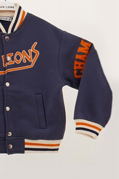 wakawakakidsstore Cardigan pentru băieți cu mâneci cu apăsare în față și buzunare imprimate - 4-5 ani