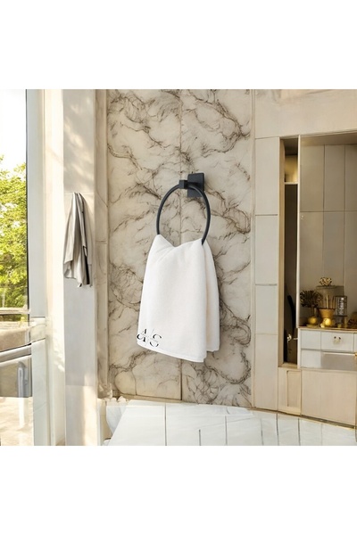 Ahlat Store Banyo Havluluk Mutfak Havluluk Güçlü Yapıştırma Oval Metal Havlul...