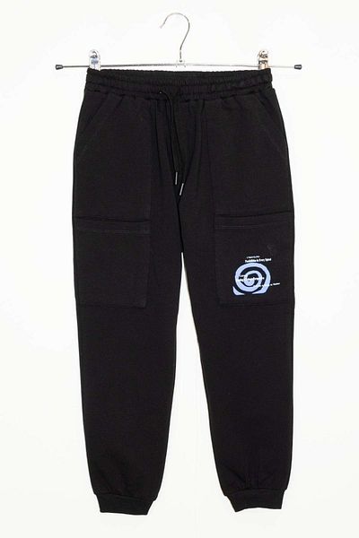 ww waka waka kids store Pantaloni de trening pentru băieți cu imprimeu de buzunar, cu talie elastică
