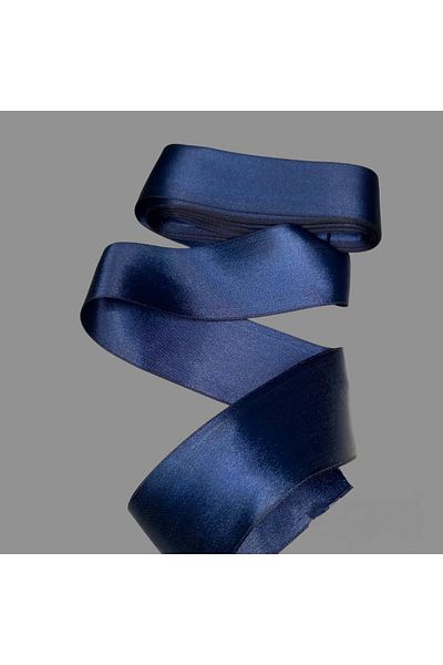yörük tuhafiye 10 Meters Dark Blue Satin Ribbon - 6 cm One Ball Set
