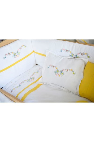 Kista Baby Baby Sleeping Set Duvet Cover Set 60X120 Flower Yellow