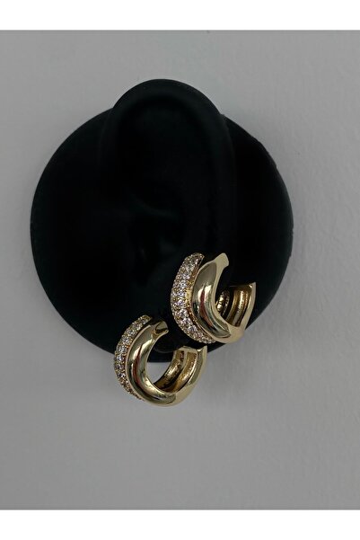 h&b design jewel Çelik Double Halka Küpe