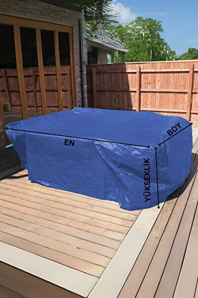 sizenelazım (1m x 1m x 1m) Mavi Bahçe Mobilya Koruma Örtüsü  Su Geçirmez Branda