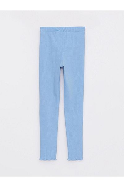 LC Waikiki Leggings din bumbac pentru fete cu talie elastică și detaliu de broderie (S2)