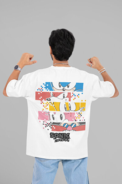 SEVBANO Sonic The Hedgehog majica sa štampanim unisex motivom i velikim crtežima
