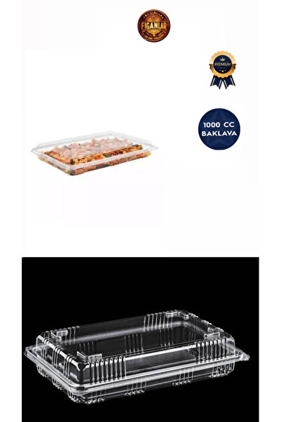 figanlar ambalaj plastik kapaklı Sızdırmaz Baklava / Güllaç Kabı 1000 Gr. 100 Lü