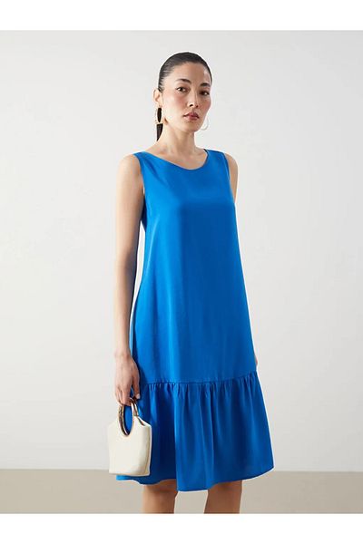 LC Waikiki Rochie de damă LCWAIKIKI Classic Blue Crew Deck