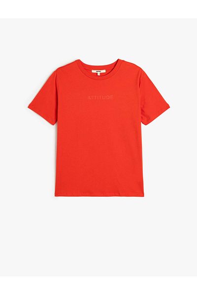 Koton Short Sleeve Crew Neck Cotton Basic T-Shirt
