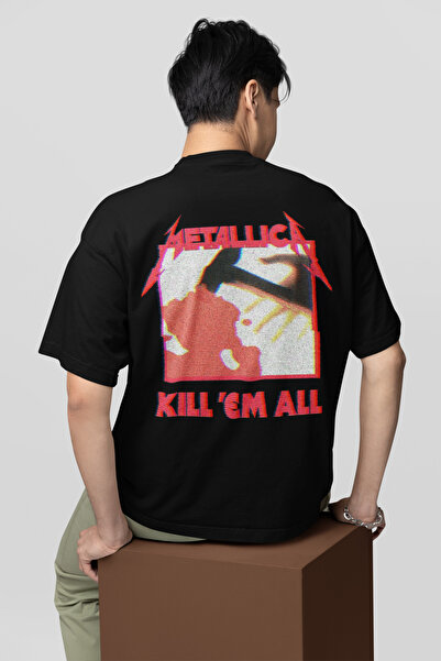 SEVBANO Metallica Kill'Em All Printed Unisex Oversize Music Band T-Shirt