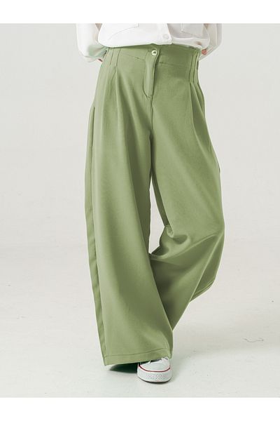 GİYİCEM TEKSTİL Girl's Double Pleated Pants