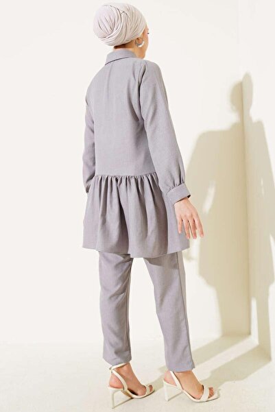 YILMAZBARMAZ Women's Ruffled Collar Double Set